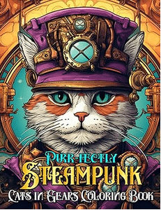 SteamPunk Cats Coloring Book